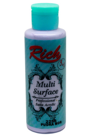 Rich Multi Surface 120 cc Akrilik Boya - Rich Pudra Mor 2258 Hobi Boyası