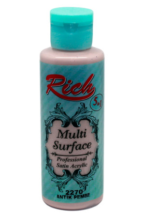 Rich Multi Surface 120 cc Akrilik Boya - Rich Antik Pembe 2270 Hobi Boyası
