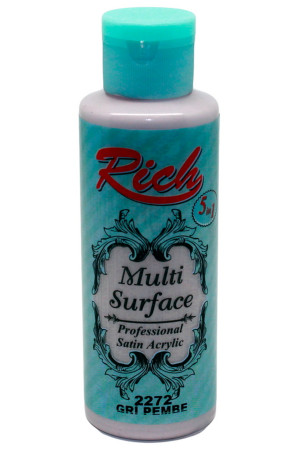 Rich Multi Surface 120 cc Akrilik Boya - Rich Gri Pembe 2272 Hobi Boyası