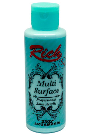 Rich Multi Surface 120 cc Akrlik Boya - Akuamarin 2302